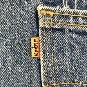 Vintage Levi's Orange Tab USA Jeans Mens 44x30 100% Cotton Blue Denim 80s 90s
